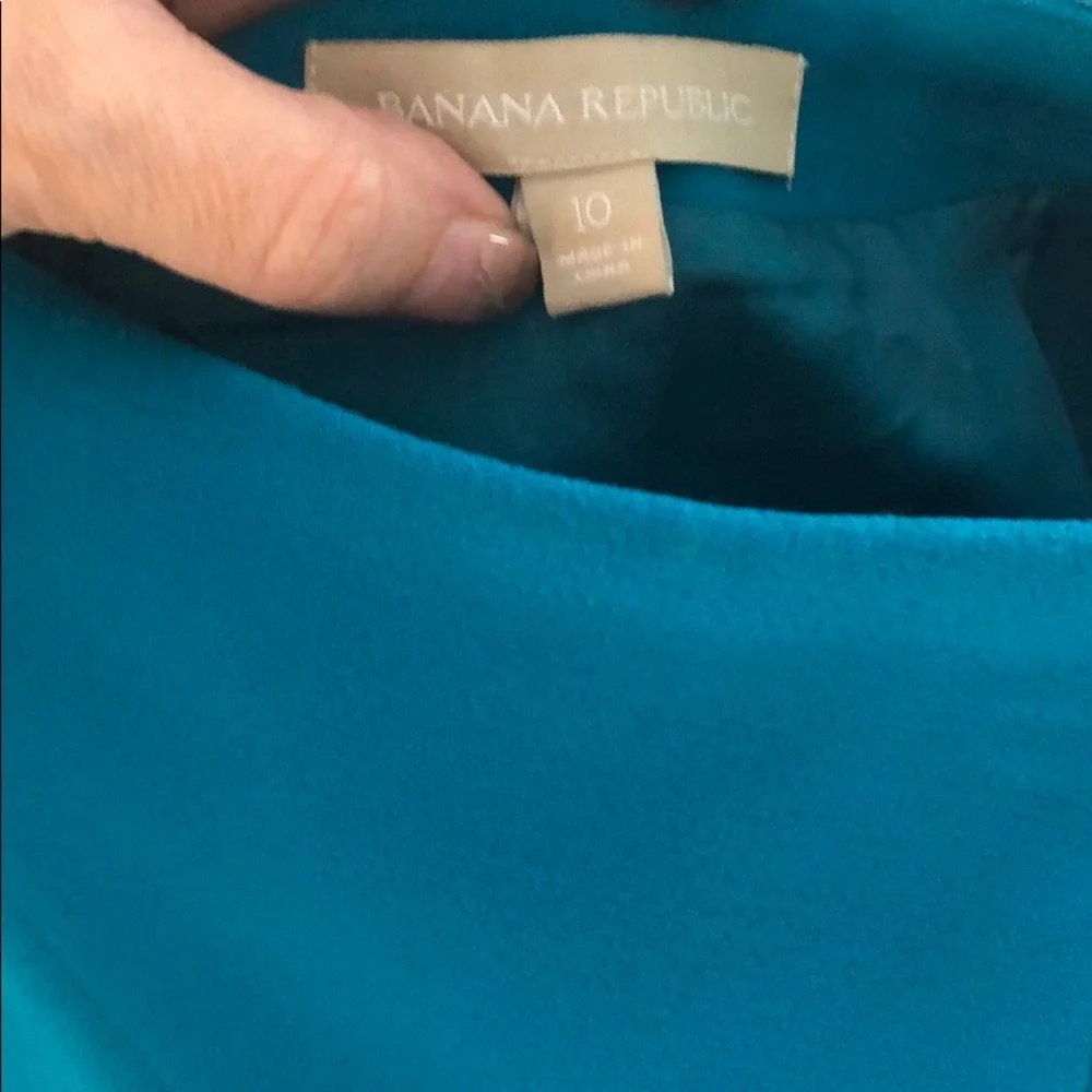 Banana Republic‎ Teal Blue A-Line Skirt Women Size 10 Knee Length Tailored Work